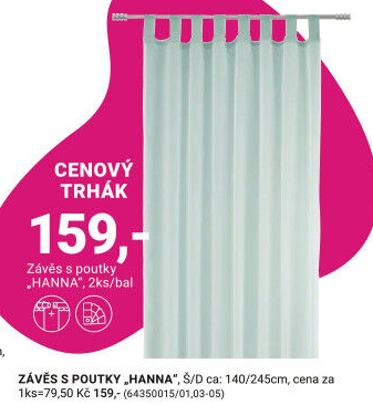 ZÁVĚS S POUTKY „HANNA“