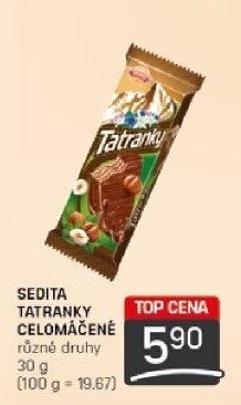 Celomáčené Tatranky Sedita