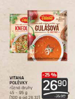 Instantní polévky Vitana