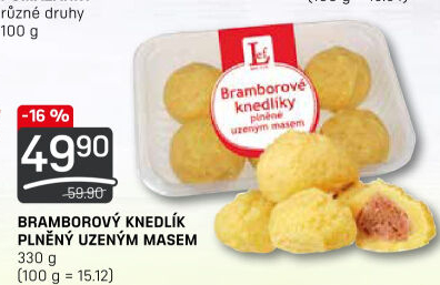 Knedlíky bramborové s uzeným masem Lef