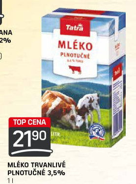 Mléko trvanlivé Tatra - 3,5% plnotučné