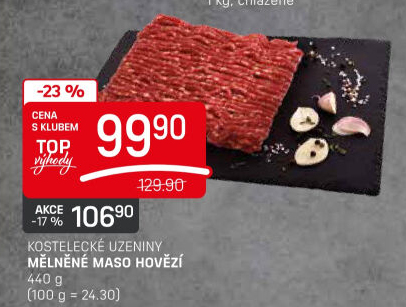 Mleté maso hovězí Kostelecké uzeniny
