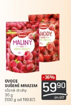 Ovoce sušené mrazem Emco