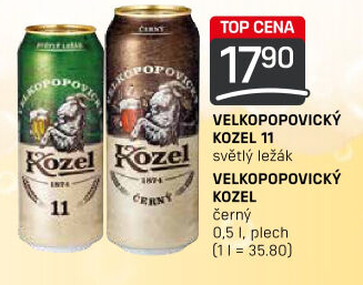 Pivo ležák 11° Velkopopovický Kozel