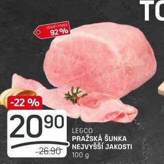 Šunka pražská nejvyšší jakosti LE&amp