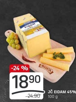 Sýr Eidam Jihočeský 45% Madeta