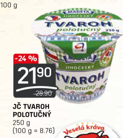 Tvaroh polotučný Jihočeský Madeta