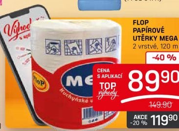 Utěrky kuchyňské 2vrstvé Mega Flop