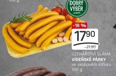 Vídeňské párky Premium Dobrý Výběr