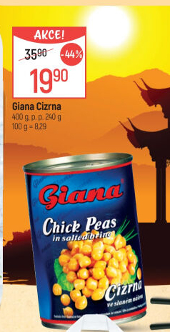 Cizrna ve slaném nálevu Giana