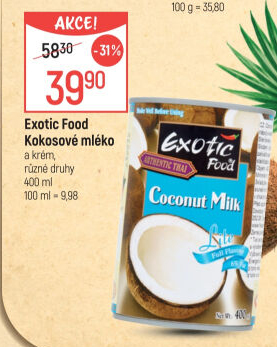 Kokosové mléko Exotic food