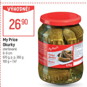 Okurky sterilované My Price