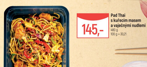 Pad Thai s kuřecím masem a nudlemi Globus