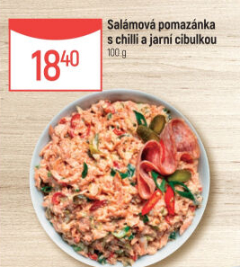 Salámová pomazánka s chilli a jarní cibulkou Globus