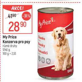 Konzerva pro psy My price