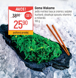 Mořské řasy Goma Wakame