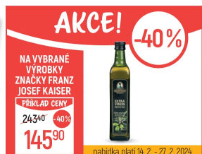 Olivový olej extra panenský Exclusive Franz Josef Kaiser