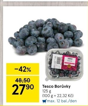 Borůvky Tesco