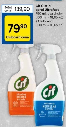 Čističe Cif Ultrafast