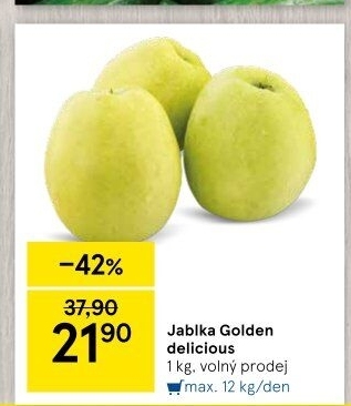 Jablka Golden Delicious