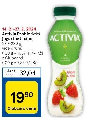 Jogurtový nápoj Activia Danone