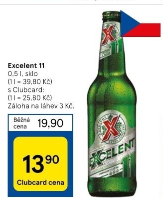 Pivo světlý ležák 11° Excelent
