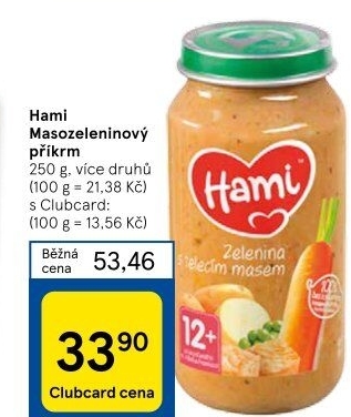 Příkrm masozeleninový Hami