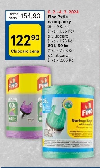 Pytle na odpadky 35 l Fino