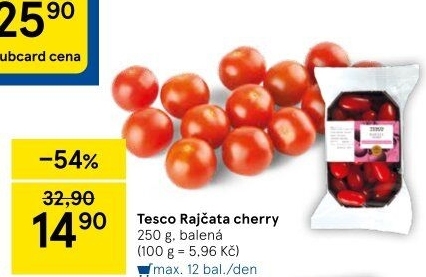 Rajčata cherry Tesco