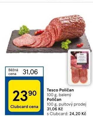Salám Poličan Tesco