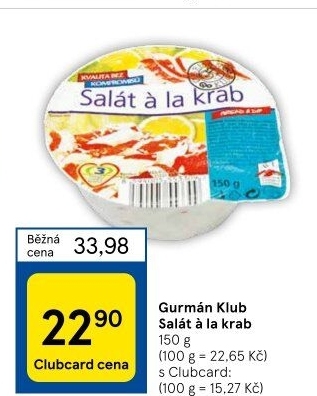 Salát a la krab Gurmán Klub