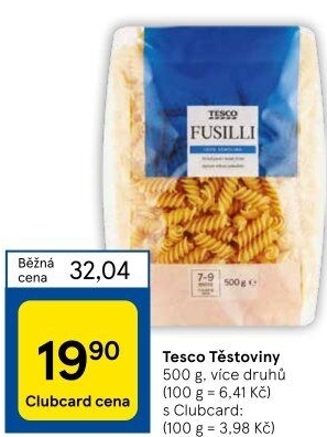 Těstoviny Tesco