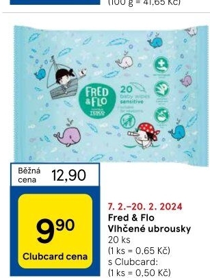 Vlhčené ubrousky Fred&amp