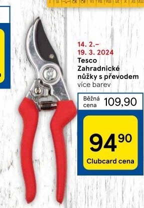 Zahradnické nůžky Tesco