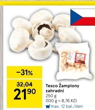 Žampiony zahradní Tesco
