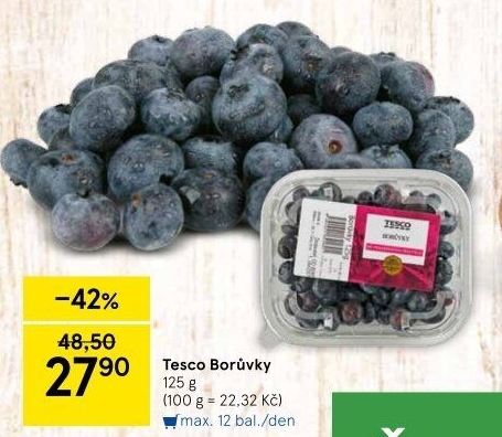 Borůvky Tesco