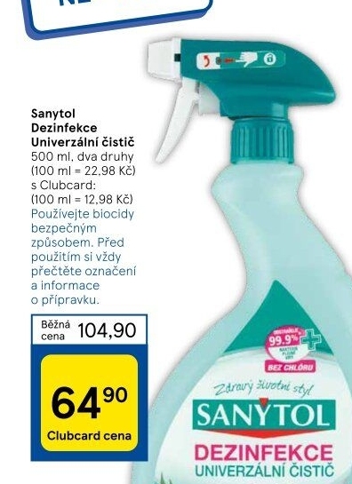 Dezinfekční univerzální čistič ve spreji Sanytol