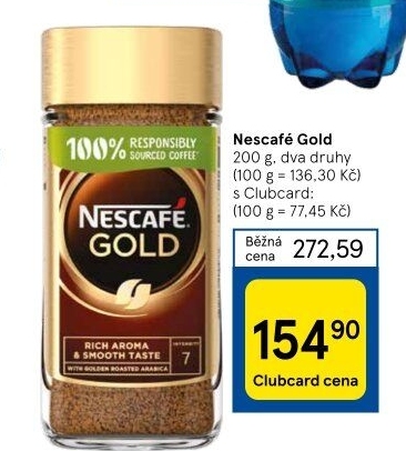 Instantní kávy Nescafé Gold