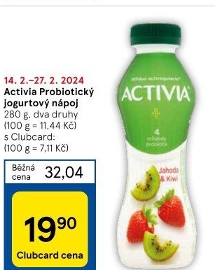 Jogurtový nápoj Activia Danone