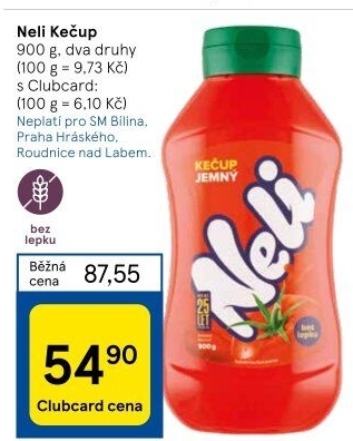 Kečup bez lepku Neli