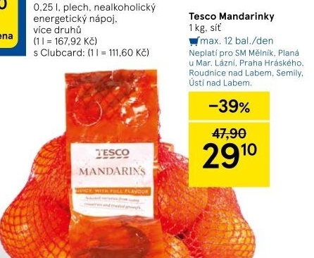 Mandarinky Tesco
