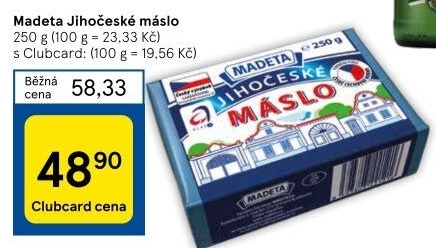 Máslo Jihočeské Madeta