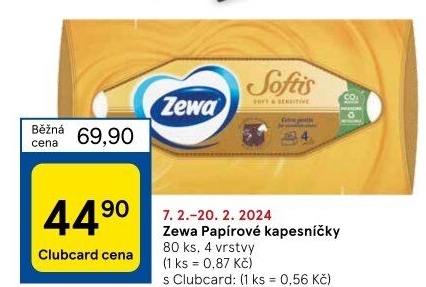 Papírové kapesníčky 4vrstvé Zewa - box