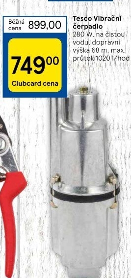 Ponorné čerpadlo vibrační Tesco