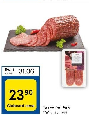 Salám Poličan Tesco
