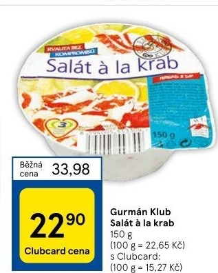 Salát a la krab Gurmán Klub