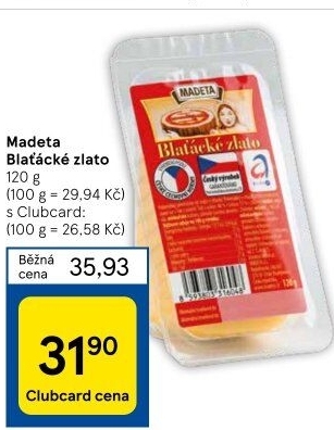 Sýr Blaťácké zlato Madeta
