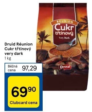Třtinový cukr Very dark Druid Réunion