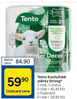 Utěrky kuchyňské 3vrstvé Strong Tento