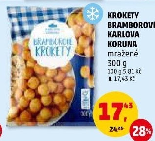 Krokety mražené Karlova Koruna